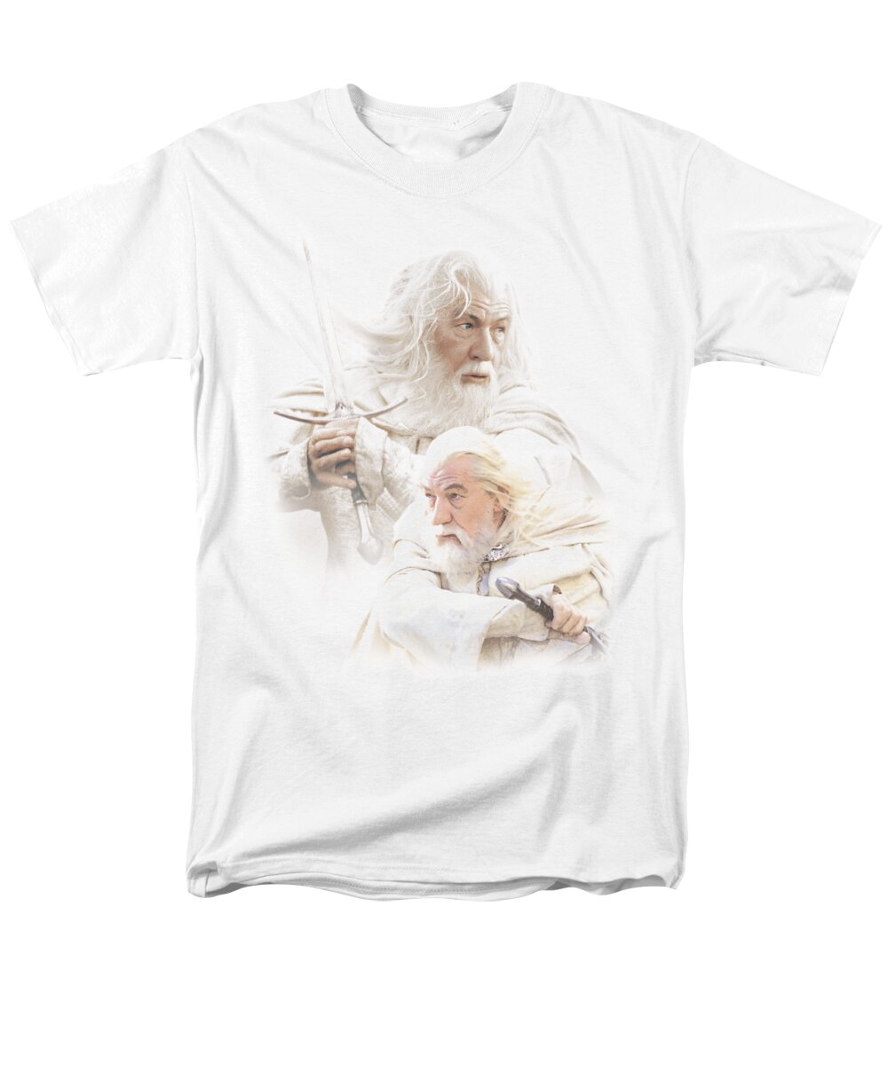  Men's T-Shirt (Regular Fit) featuring the digital art Lor - Gandalf The White by Brand A