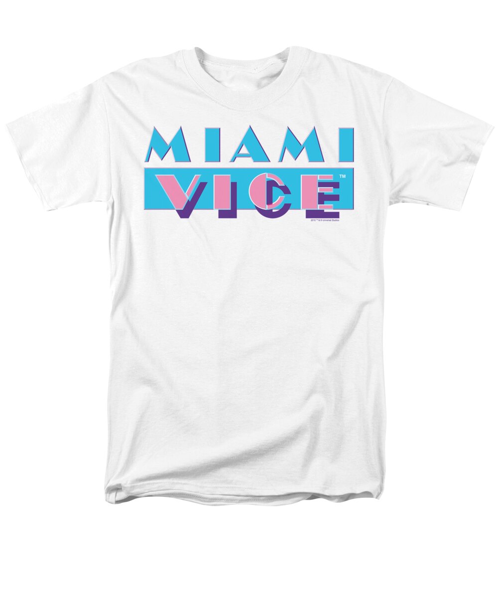 Miami Vice Men's T-Shirt (Regular Fit) featuring the digital art Miami Vice - Logo by Brand A