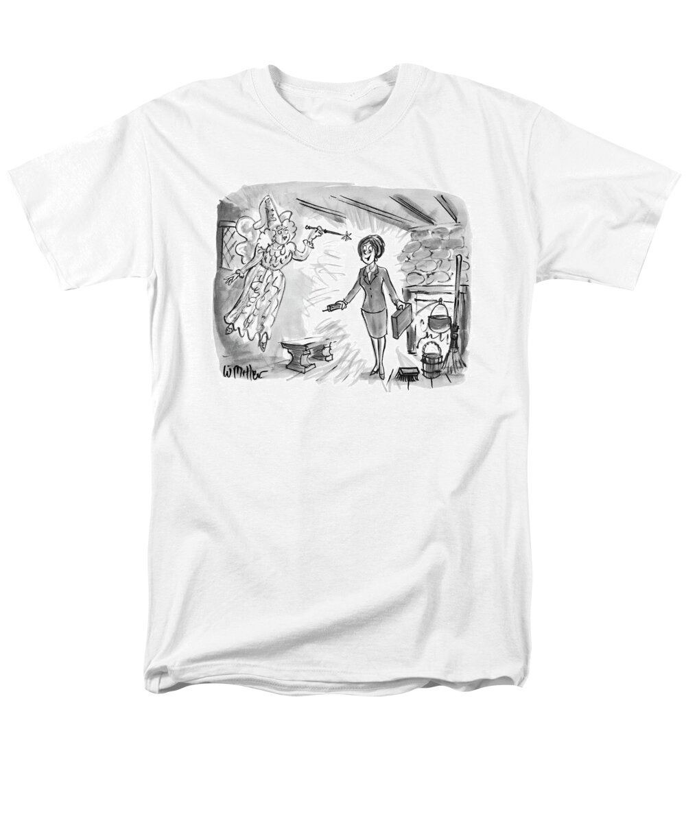 Captionless Men's T-Shirt (Regular Fit) featuring the drawing New Yorker December 13th, 1993 by Warren Miller