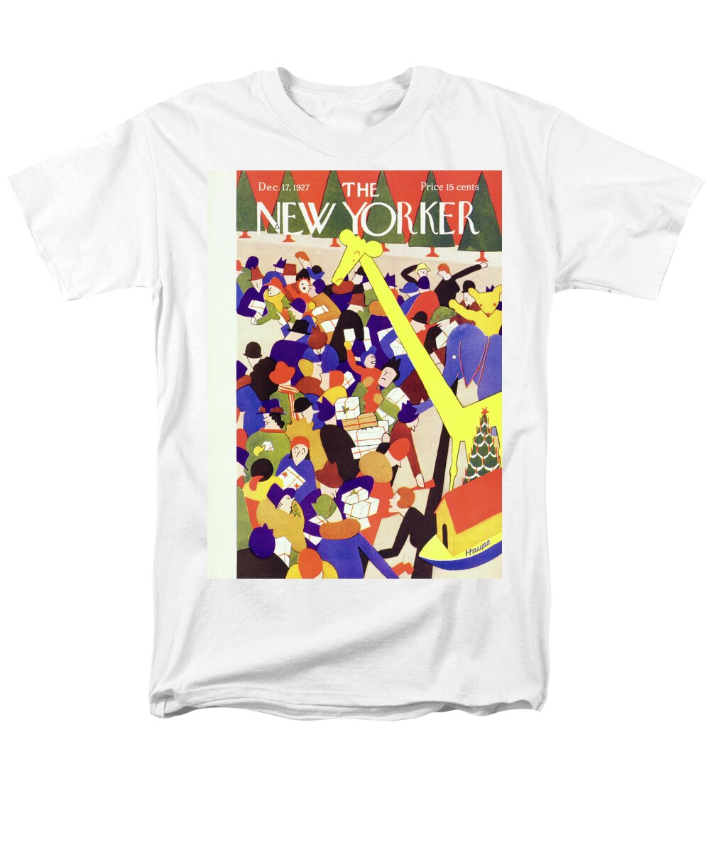 Illustration Men's T-Shirt (Regular Fit) featuring the painting New Yorker December 17 1927 by I G Haupt