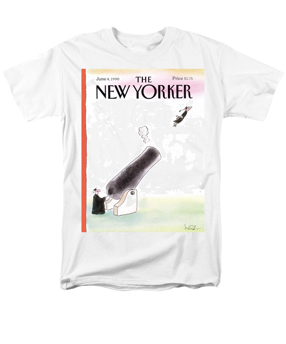 Age Men's T-Shirt (Regular Fit) featuring the painting New Yorker June 4th, 1990 by Arnie Levin