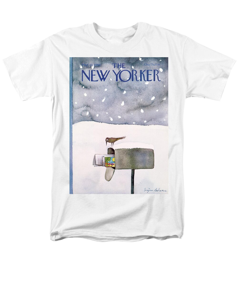Season Men's T-Shirt (Regular Fit) featuring the painting New Yorker March 10th, 1980 by Eugene Mihaesco