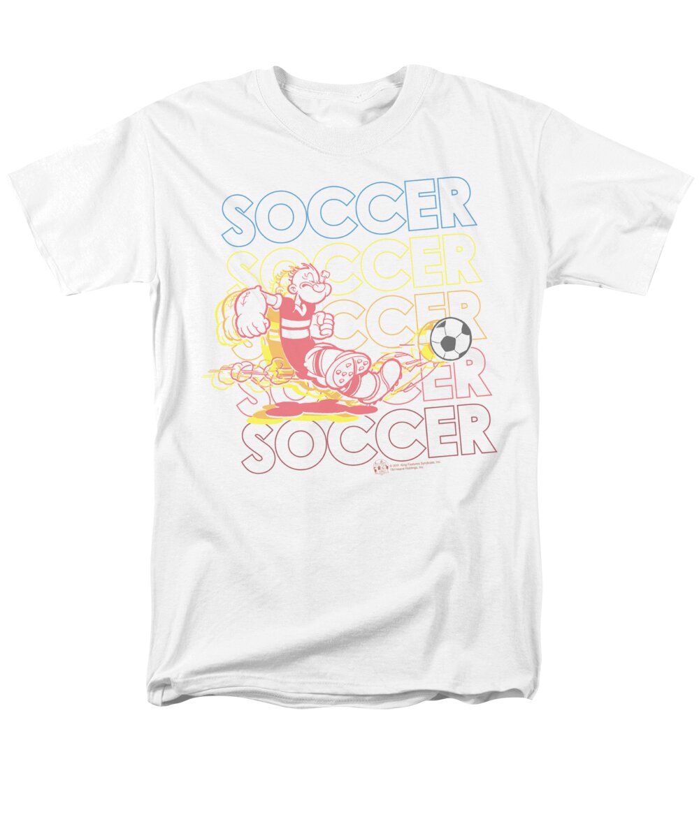 Popeye Men's T-Shirt (Regular Fit) featuring the digital art Popeye - Soccer by Brand A