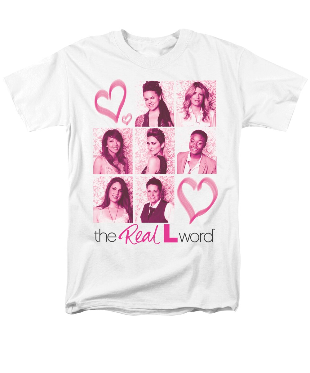 The Real L World Men's T-Shirt (Regular Fit) featuring the digital art Real L Word - Hearts by Brand A