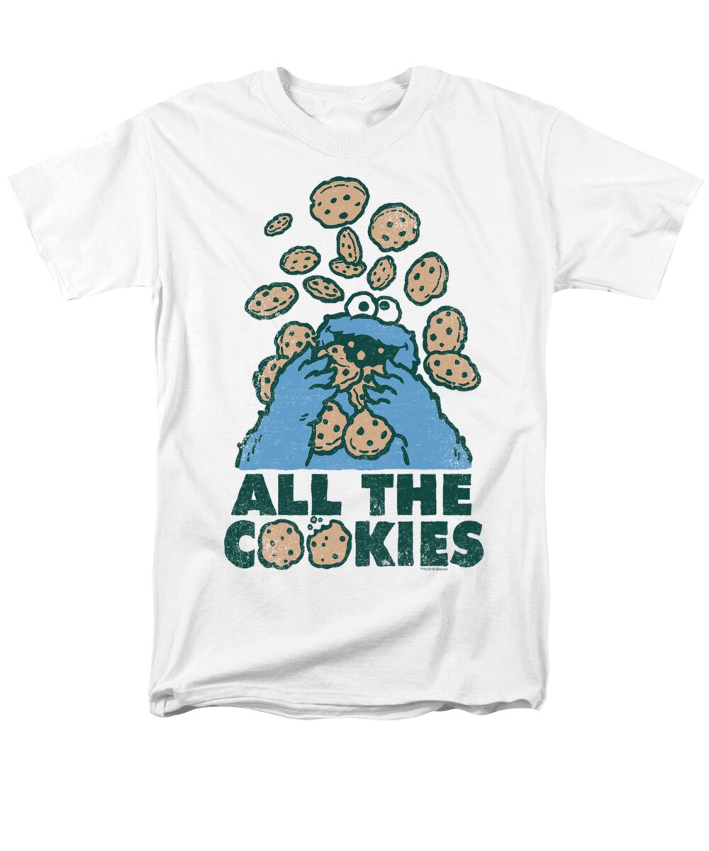  Men's T-Shirt (Regular Fit) featuring the digital art Sesame Street - All The Cookies by Brand A