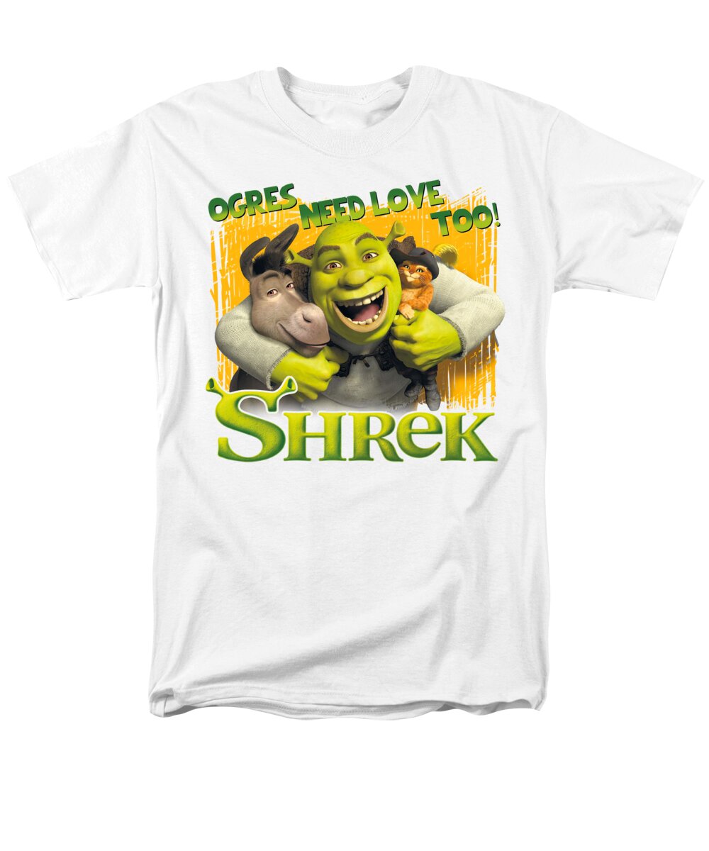  Men's T-Shirt (Regular Fit) featuring the digital art Shrek - Ogres Need Love by Brand A