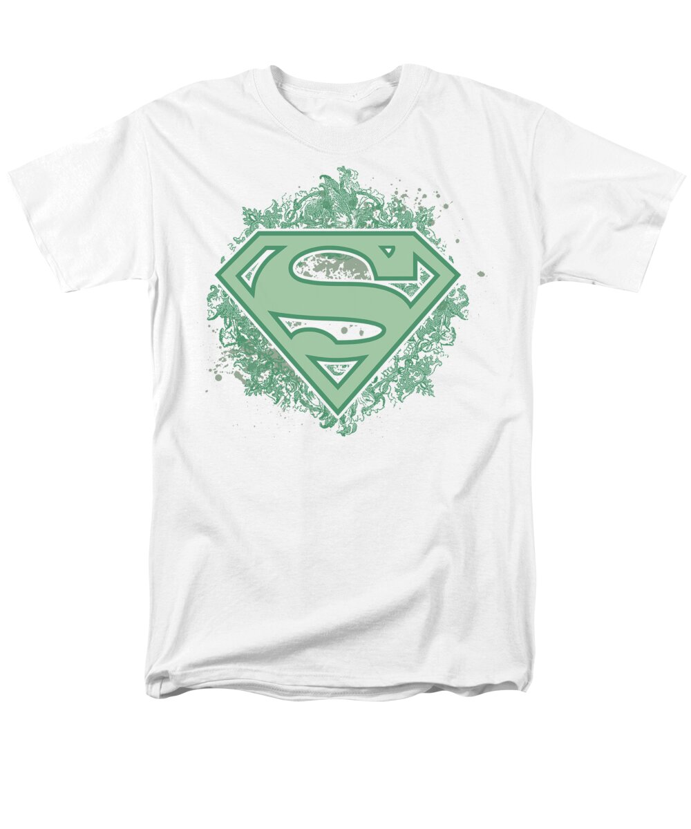 Superman Men's T-Shirt (Regular Fit) featuring the digital art Superman - Ornate Shield by Brand A