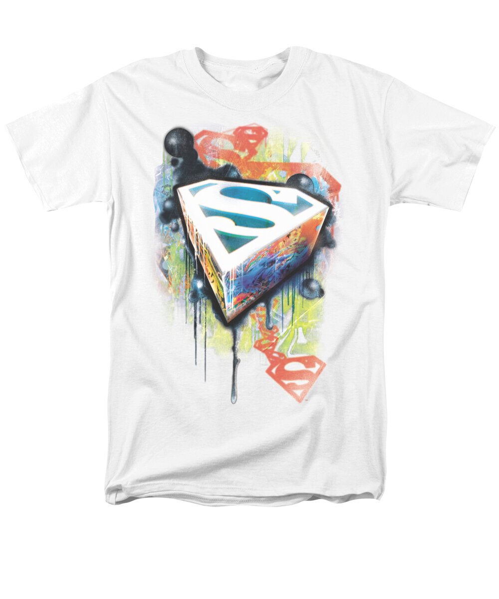  Men's T-Shirt (Regular Fit) featuring the digital art Superman - Urban Shields by Brand A
