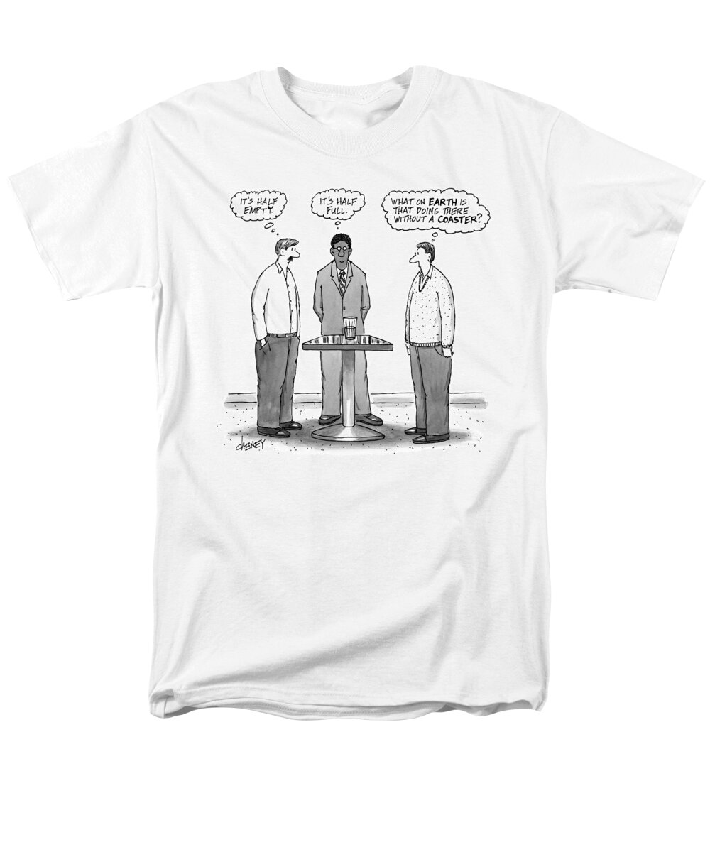Glass Men's T-Shirt (Regular Fit) featuring the drawing New Yorker October 10th, 2016 by Tom Cheney