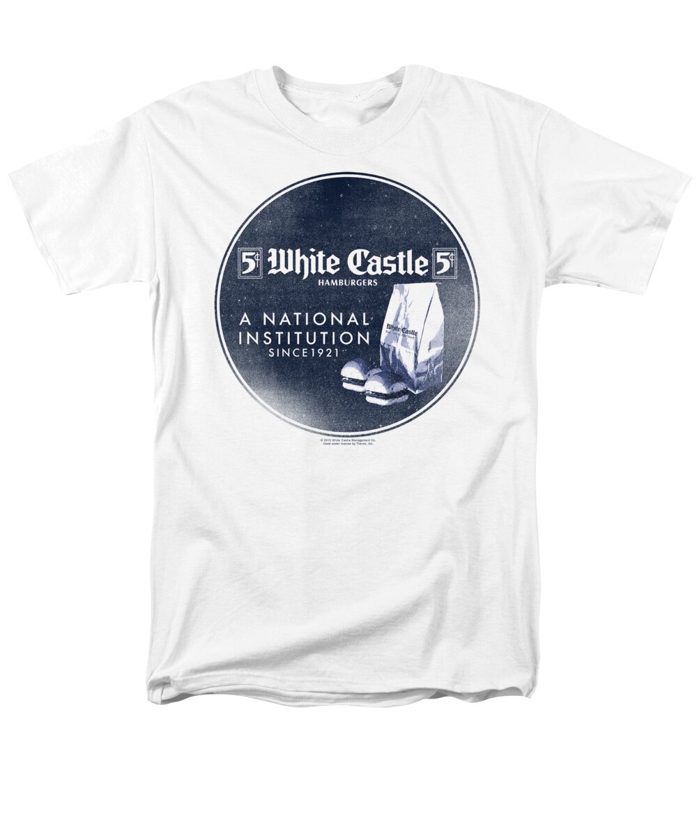  Men's T-Shirt (Regular Fit) featuring the digital art White Castle - National Institution by Brand A