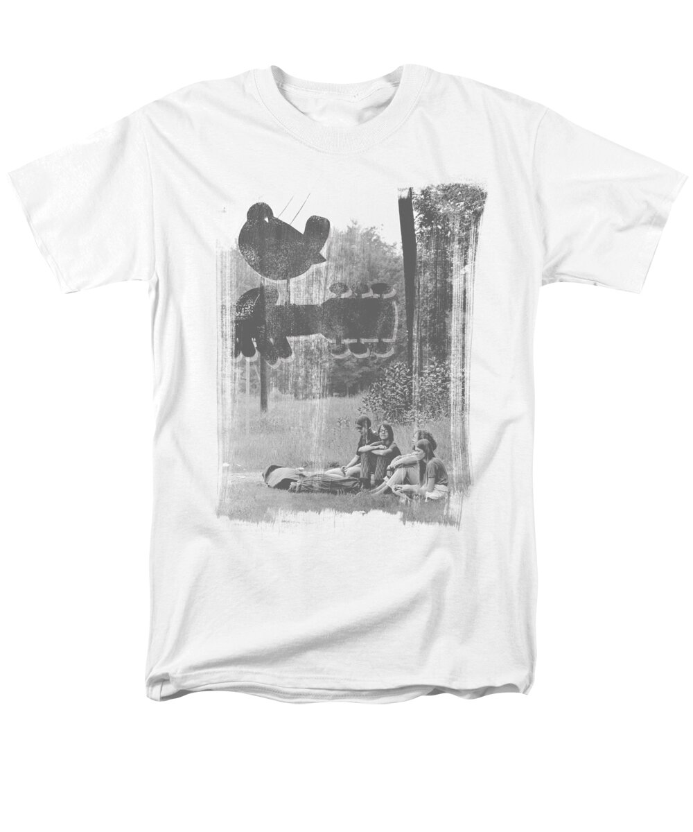  Men's T-Shirt (Regular Fit) featuring the digital art Woodstock - Hippies In A Field by Brand A
