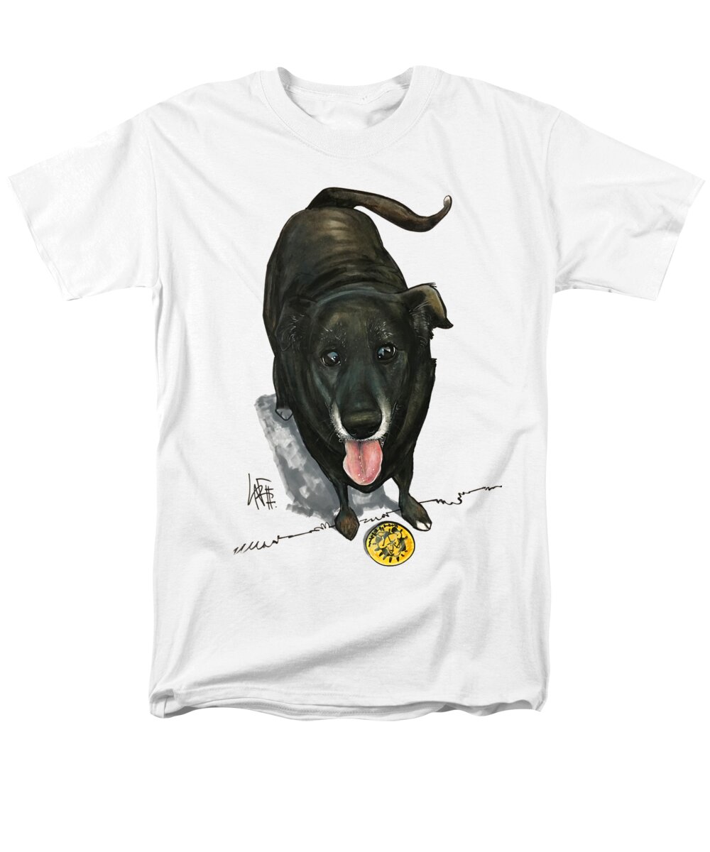 Pet Portrait Men's T-Shirt (Regular Fit) featuring the drawing Bartlett 3021 by John LaFree