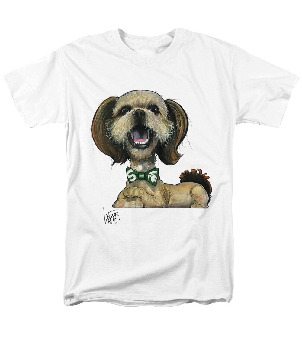 Brummel Men's T-Shirt (Regular Fit) featuring the drawing Brummel 18-1005 KOOZIE by Canine Caricatures By John LaFree
