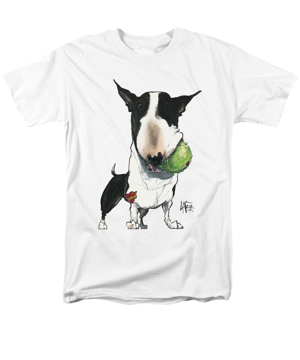 Pet Portrait Men's T-Shirt (Regular Fit) featuring the drawing Brunk 3097 by John LaFree