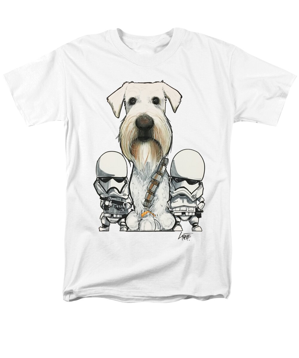 Pet Portrait Men's T-Shirt (Regular Fit) featuring the drawing 3398 by Canine Caricatures By John LaFree