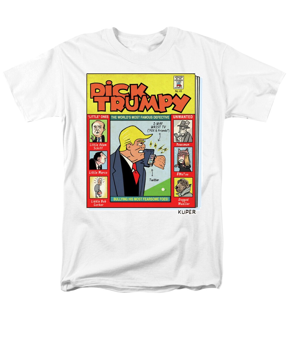 The Misadventures Of Dick Trumpy Men's T-Shirt (Regular Fit) featuring the drawing Dick Trumpy by Peter Kuper
