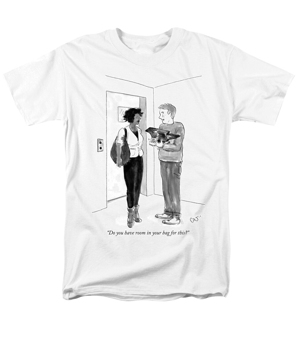 do You Have Room In Your Bag For This? Men's T-Shirt (Regular Fit) featuring the drawing Do you have room in your bag for this by Carolita Johnson