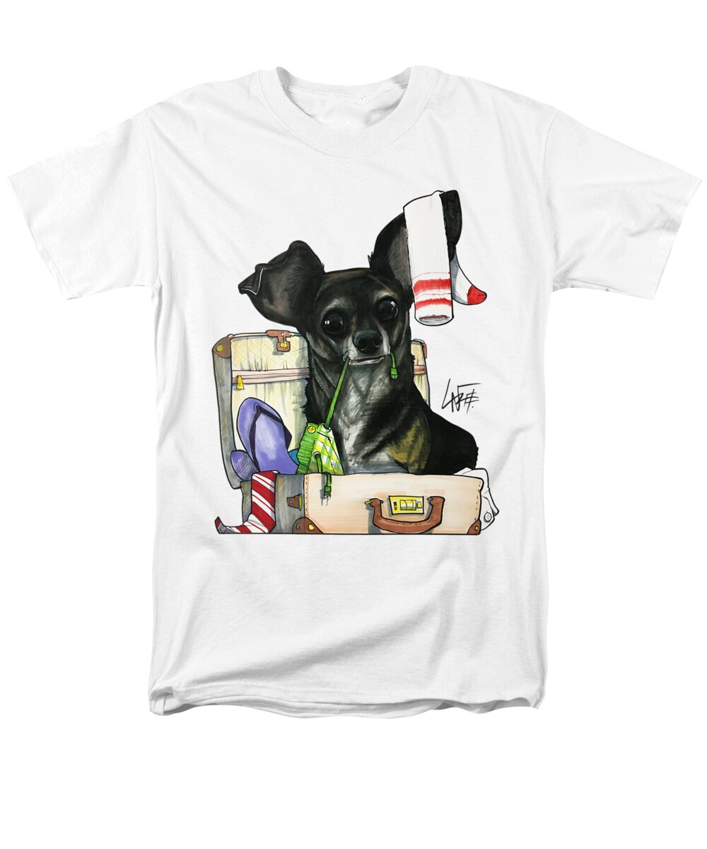 Donaldson Men's T-Shirt (Regular Fit) featuring the drawing Donaldson 3574 by Canine Caricatures By John LaFree