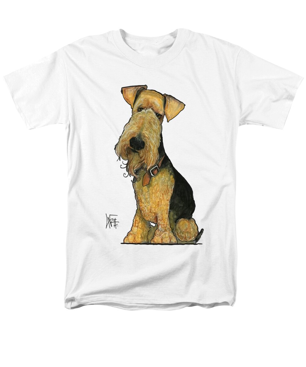 Canine Caricature Men's T-Shirt (Regular Fit) featuring the drawing Dubell-Smith 3813 by John LaFree