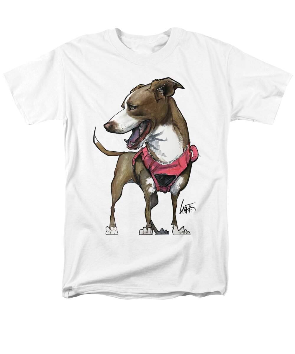 Mutt Men's T-Shirt (Regular Fit) featuring the drawing DuFour 3920 HAZEL by John LaFree