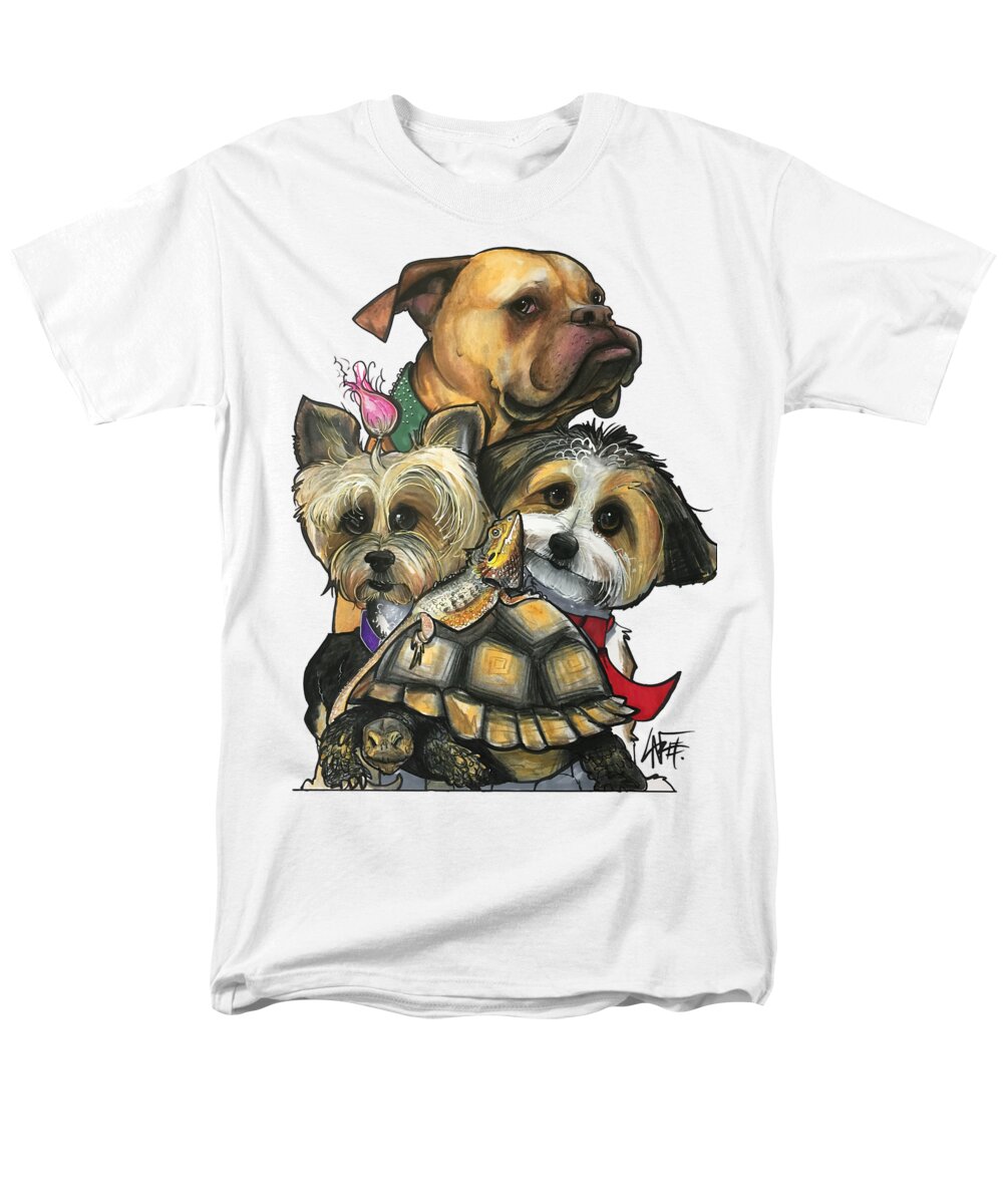 Escalera Men's T-Shirt (Regular Fit) featuring the drawing Escalera by Canine Caricatures By John LaFree