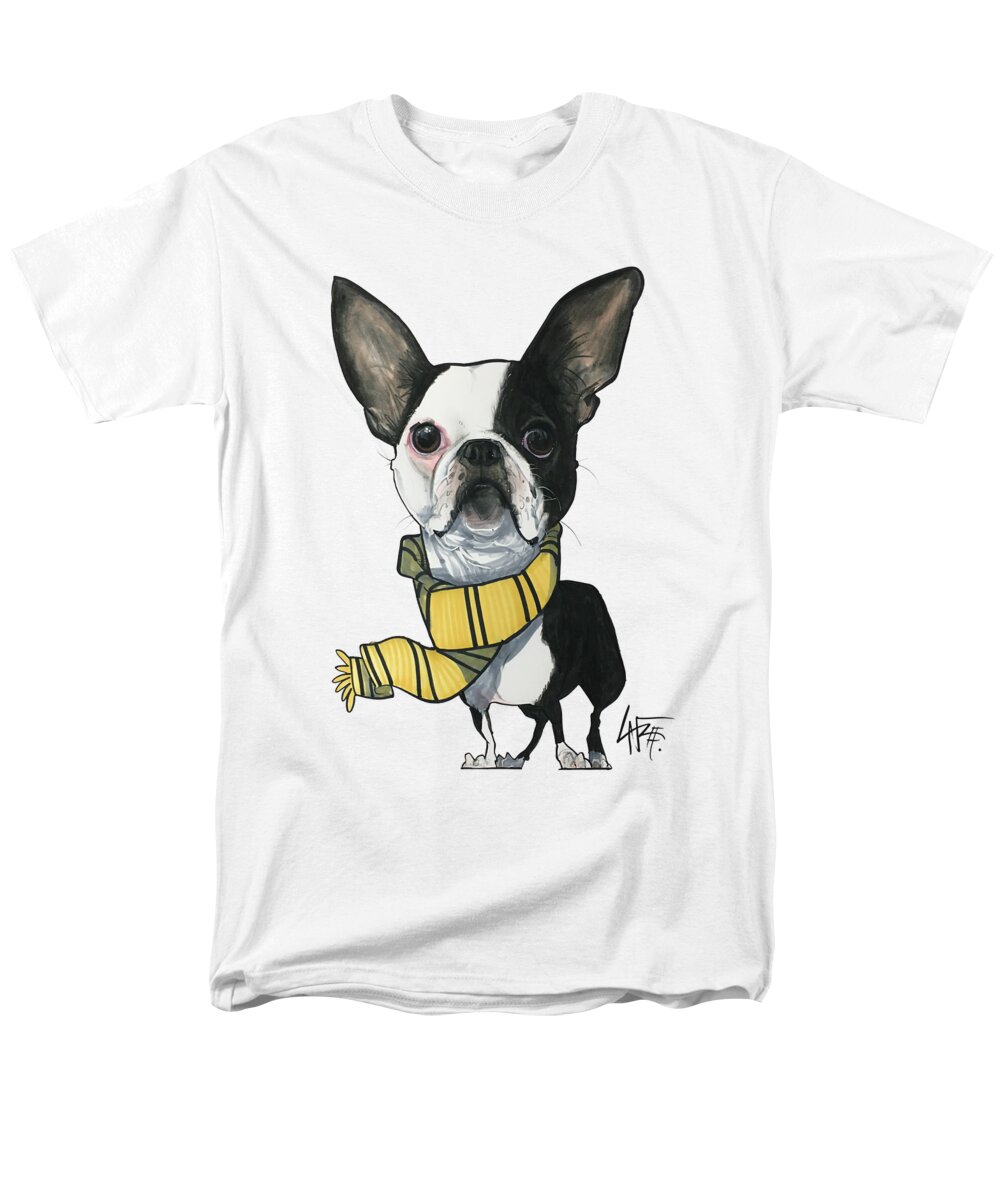 Pet Portrait Men's T-Shirt (Regular Fit) featuring the drawing Gagnon 3406 by John LaFree