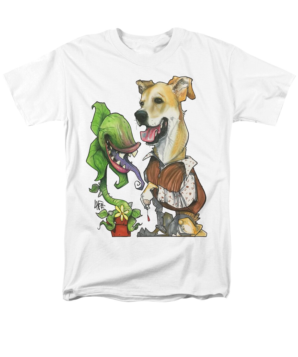 Canine Caricature Men's T-Shirt (Regular Fit) featuring the drawing Grimm 3173 by Canine Caricatures By John LaFree