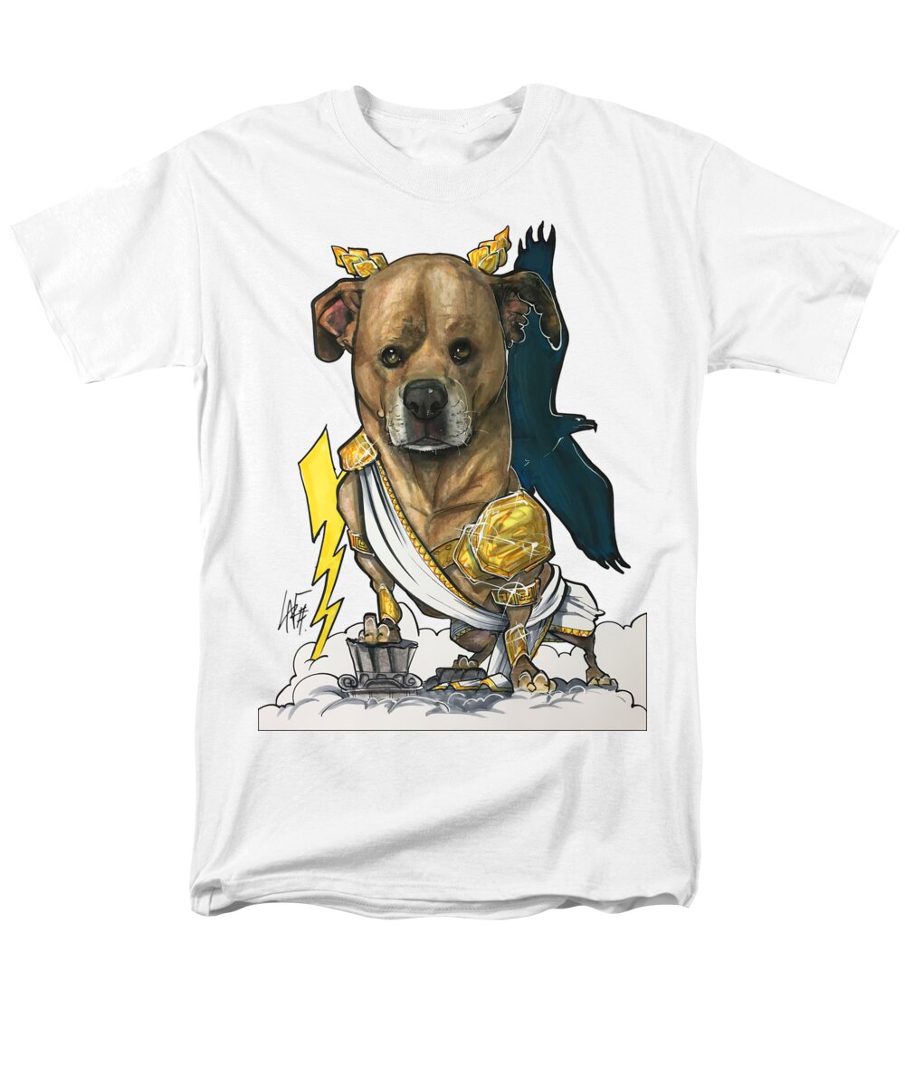 Haines Men's T-Shirt (Regular Fit) featuring the drawing Haines 3967 by Canine Caricatures By John LaFree