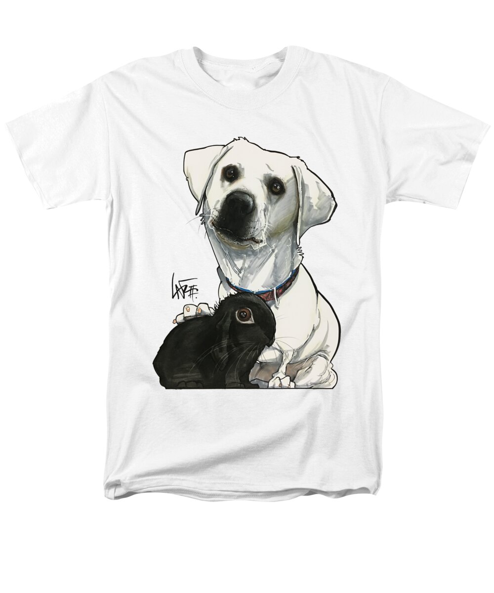 Custom Artwork Men's T-Shirt (Regular Fit) featuring the drawing Heins 3535 by Canine Caricatures By John LaFree