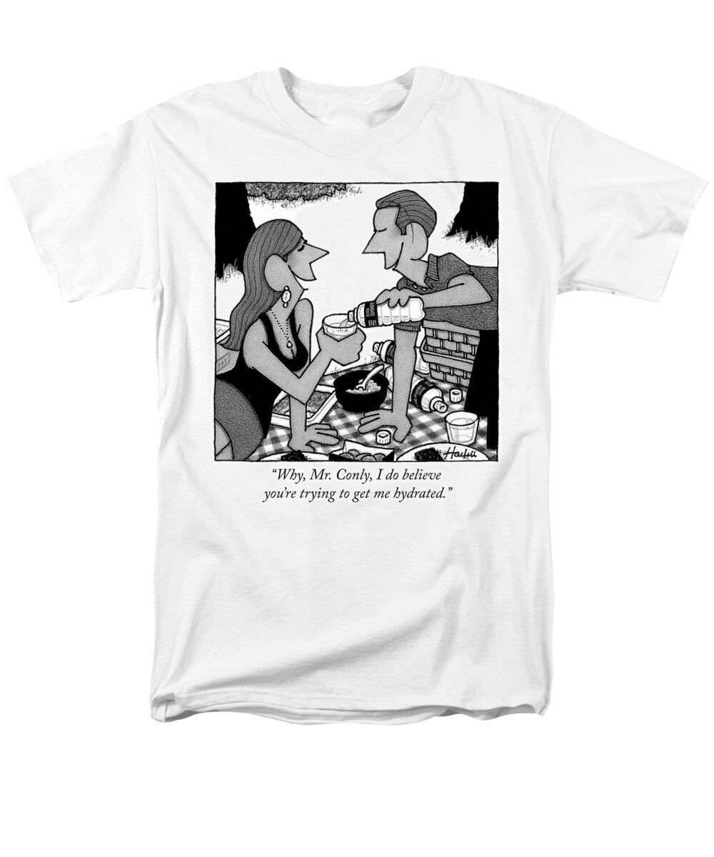 why Men's T-Shirt (Regular Fit) featuring the drawing Hydrated by William Haefeli
