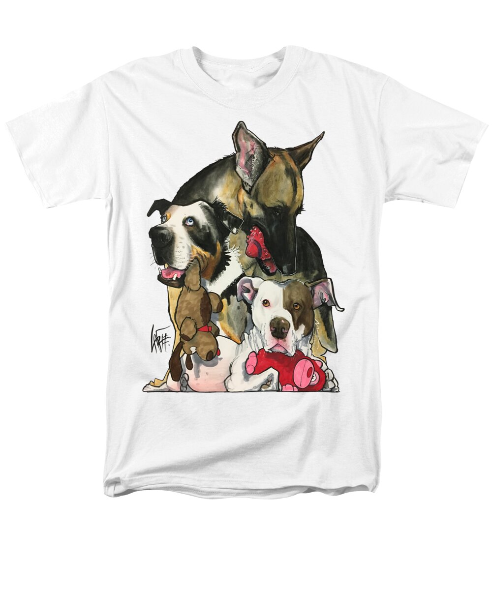 Karr Men's T-Shirt (Regular Fit) featuring the drawing Karr 4046 by Canine Caricatures By John LaFree