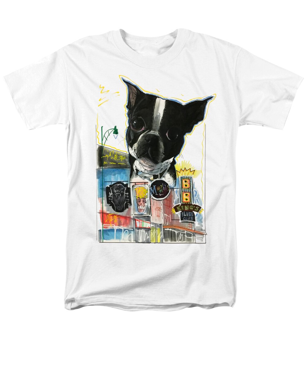 Pet Portrait Men's T-Shirt (Regular Fit) featuring the drawing Kilner 3221 by Canine Caricatures By John LaFree