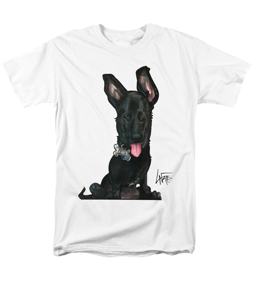 Dog Portrait Men's T-Shirt (Regular Fit) featuring the drawing Kitlak 3541 by Canine Caricatures By John LaFree