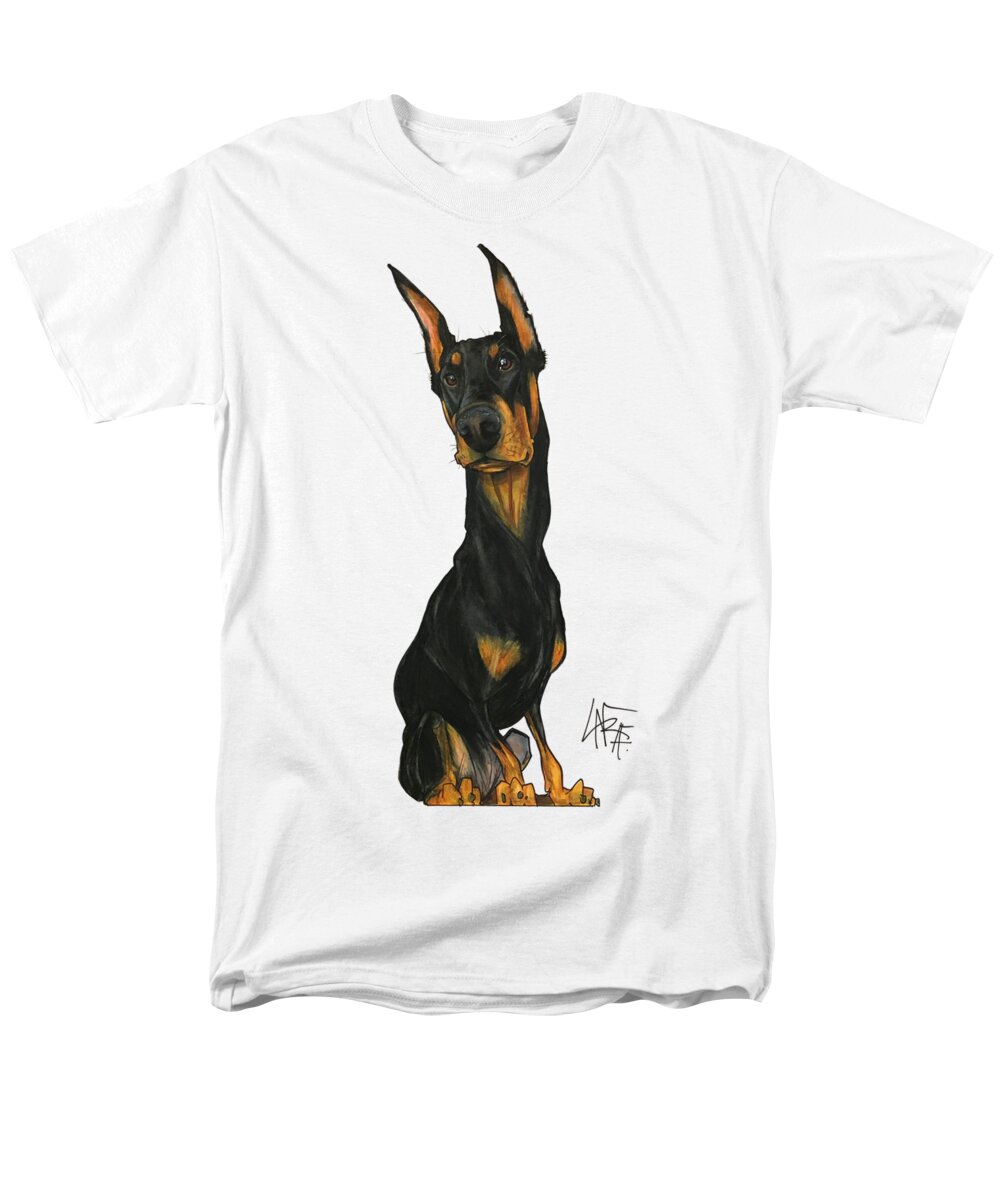 Pet Portrait Men's T-Shirt (Regular Fit) featuring the drawing Lainhart 3200 by John LaFree