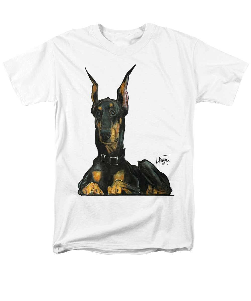 Pet Portrait Men's T-Shirt (Regular Fit) featuring the drawing Meints 3520 by Canine Caricatures By John LaFree