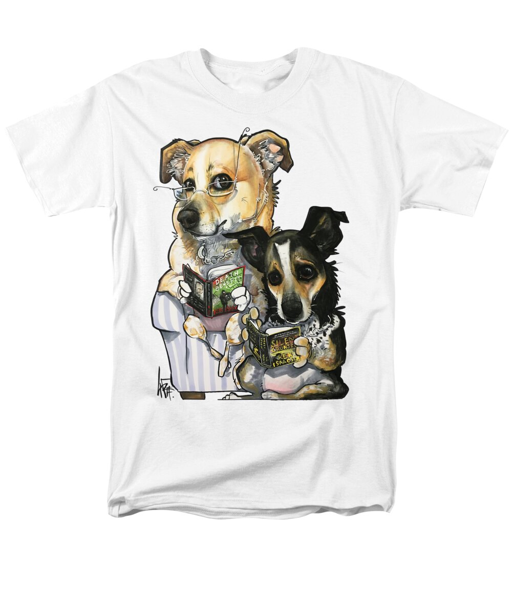 Monteleone Men's T-Shirt (Regular Fit) featuring the drawing Monteleone 3985 by Canine Caricatures By John LaFree