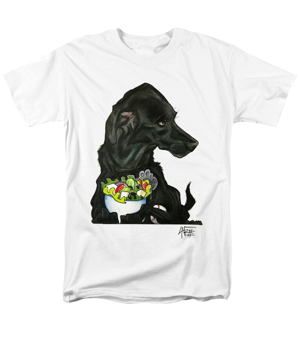 Pet Portrait Men's T-Shirt (Regular Fit) featuring the drawing Murcko 3294 by Canine Caricatures By John LaFree