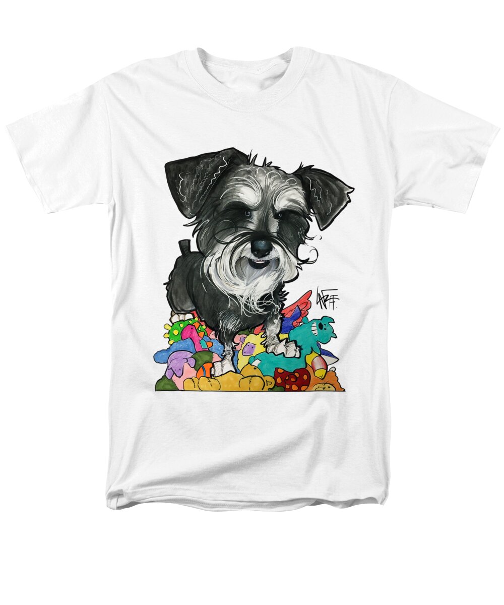 Pet Portrait Men's T-Shirt (Regular Fit) featuring the drawing Murphy 3355 OSKAR by John LaFree