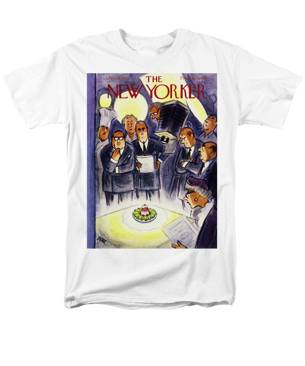 Team Men's T-Shirt (Regular Fit) featuring the painting New Yorker January 29 1955 by Leonard Dove
