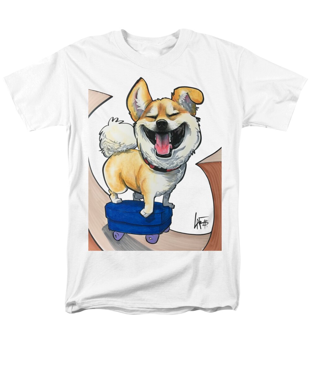 O'conner Men's T-Shirt (Regular Fit) featuring the drawing O'Connor 3971 FLETCHER by Canine Caricatures By John LaFree