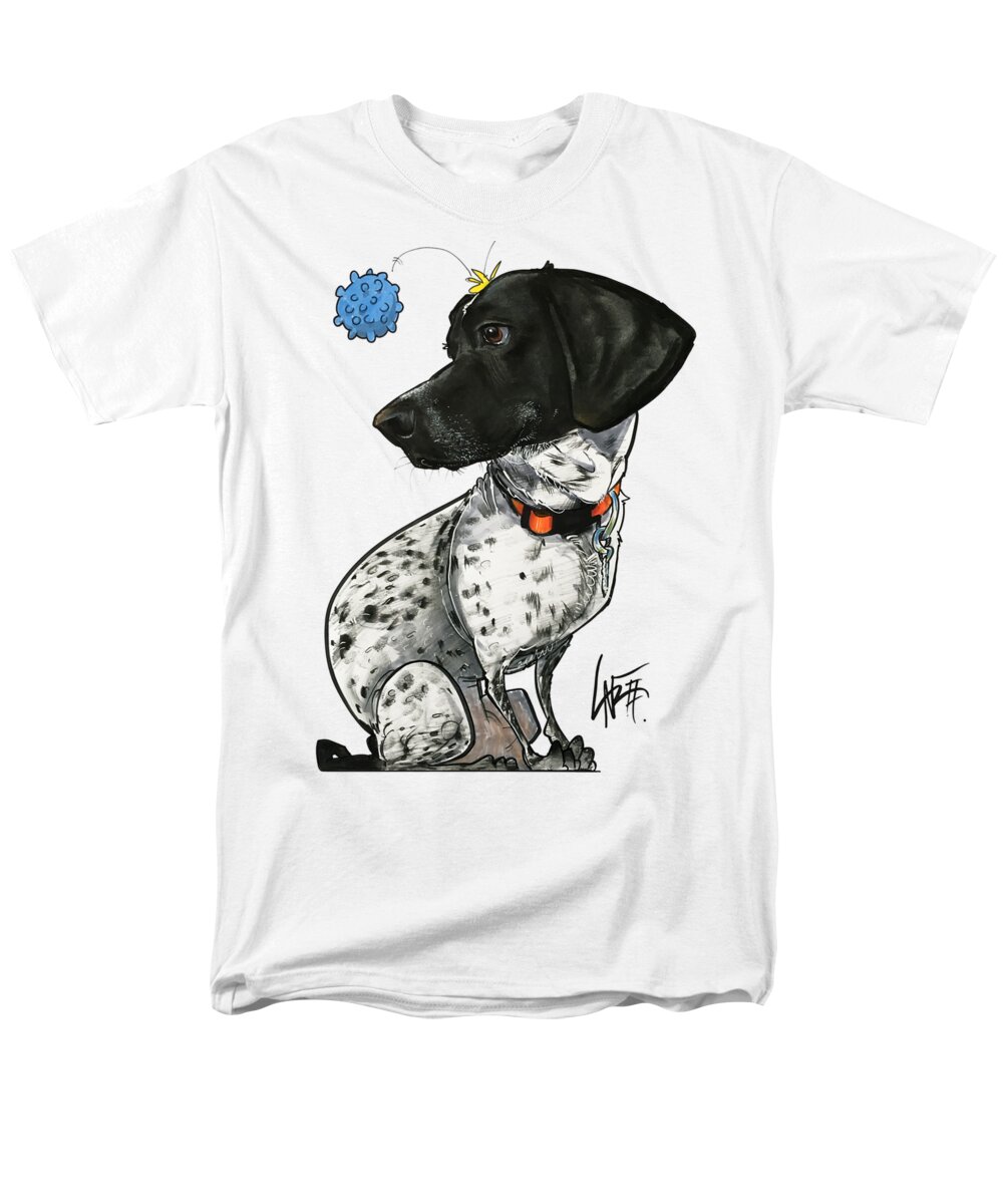 Olivas Men's T-Shirt (Regular Fit) featuring the drawing Olivas 3871 by Canine Caricatures By John LaFree
