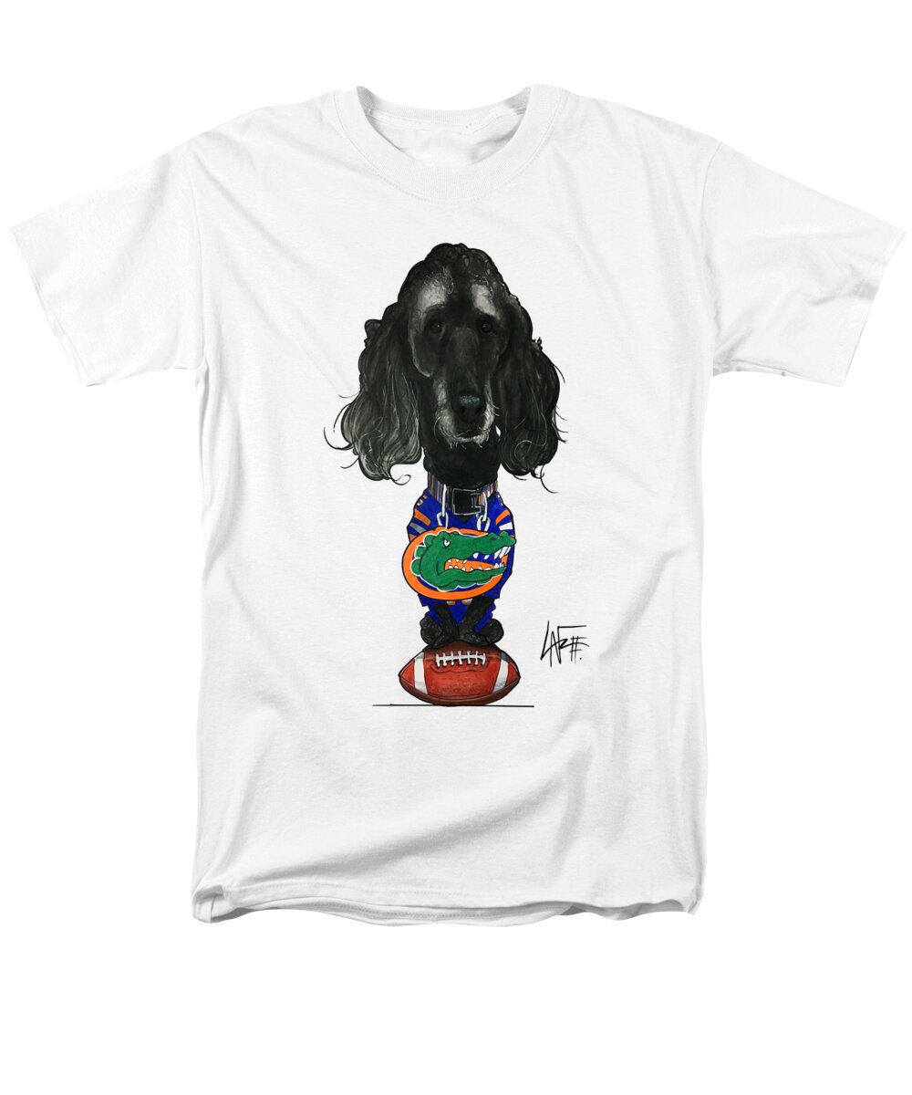 Custom Artwork Men's T-Shirt (Regular Fit) featuring the drawing Ostrom 3380 PERCY by Canine Caricatures By John LaFree