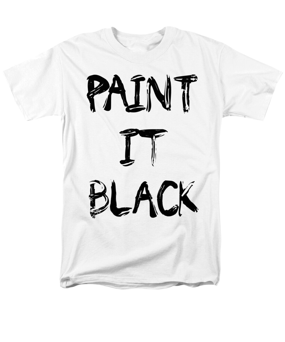 Paint Men's T-Shirt (Regular Fit) featuring the digital art Paint It Black Pop Art by Megan Miller