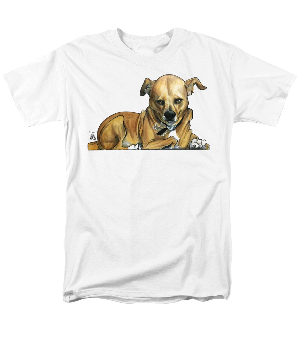Pet Portrait Men's T-Shirt (Regular Fit) featuring the drawing Peterson 3270 by John LaFree