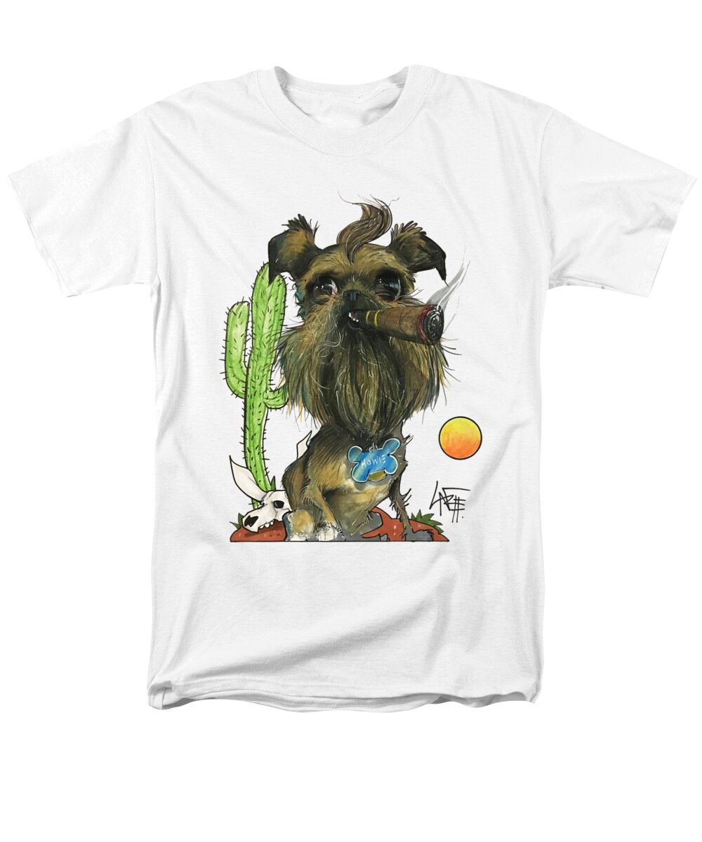 Pet Portrait Men's T-Shirt (Regular Fit) featuring the drawing Pirkle 7-1479 by Canine Caricatures By John LaFree
