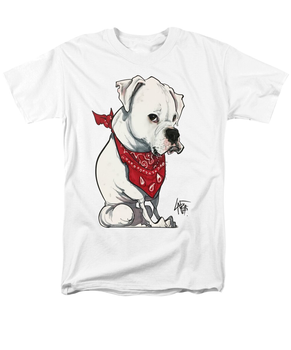 Shea Men's T-Shirt (Regular Fit) featuring the drawing Shea 7-1503 by Canine Caricatures By John LaFree