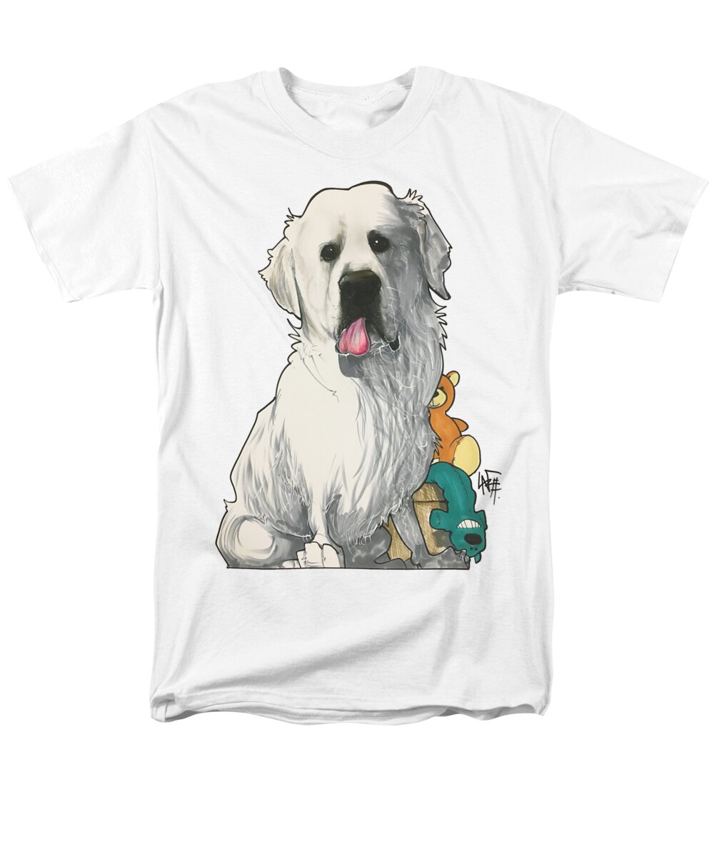 Canine Caricatures Men's T-Shirt (Regular Fit) featuring the drawing Smith 3174 by Canine Caricatures By John LaFree