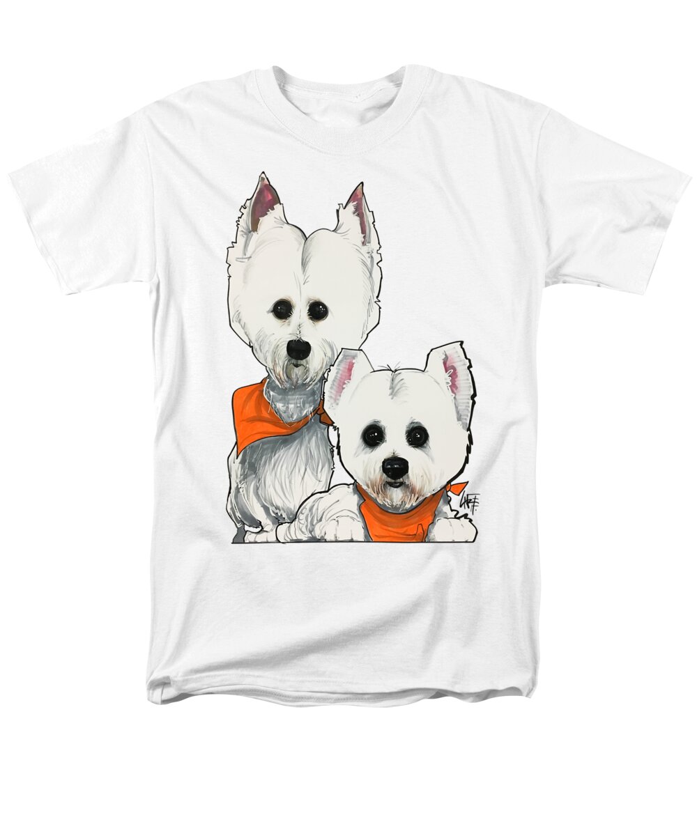 Smith Men's T-Shirt (Regular Fit) featuring the drawing Smith 3395 by Canine Caricatures By John LaFree