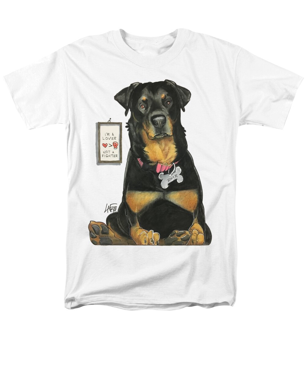 Rottweiler Men's T-Shirt (Regular Fit) featuring the drawing Tilakamonkul 7-1327 by Canine Caricatures By John LaFree