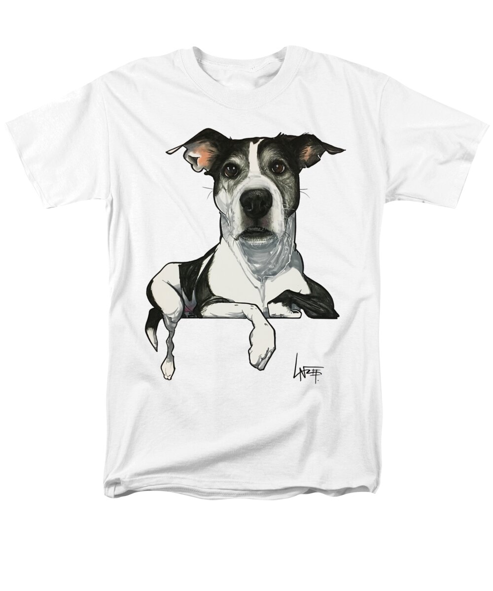 Pet Portrait Men's T-Shirt (Regular Fit) featuring the drawing Trafton 3369 by John LaFree
